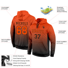 Load image into Gallery viewer, Custom Stitched Black Orange Fade Fashion Sports Pullover Sweatshirt Hoodie