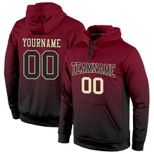 Load image into Gallery viewer, Custom Stitched Crimson Black-Cream Fade Fashion Sports Pullover Sweatshirt Hoodie