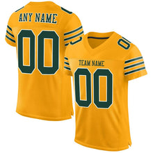 Загрузить изображение в средство просмотра галереи, Custom Gold Green-White Mesh Authentic Football Jersey