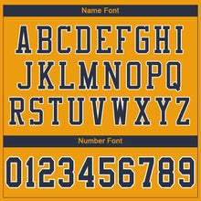 Загрузить изображение в средство просмотра галереи, Custom Gold Navy-White Mesh Authentic Football Jersey