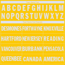 Load image into Gallery viewer, Custom Gold White V-Neck Basketball Jersey