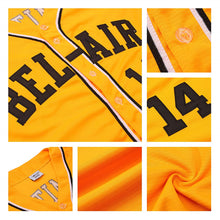 Load image into Gallery viewer, Custom Gold Green-White Authentic Baseball Jersey