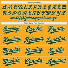 Загрузить изображение в средство просмотра галереи, Custom Gold Green-White Authentic Baseball Jersey