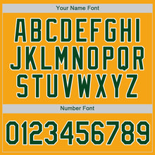 Load image into Gallery viewer, Custom Gold Green-White Authentic Baseball Jersey