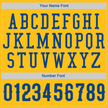 Charger l'image dans la galerie, Custom Gold Royal-White Authentic American Flag Fashion Baseball Jersey