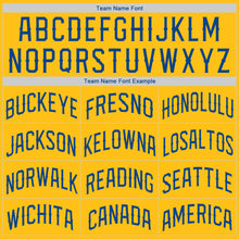 Charger l'image dans la galerie, Custom Gold Royal-White Authentic American Flag Fashion Baseball Jersey