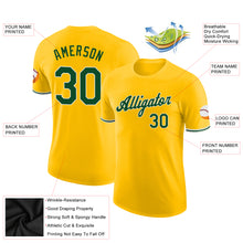 Load image into Gallery viewer, Custom Gold Green-White Performance T-Shirt