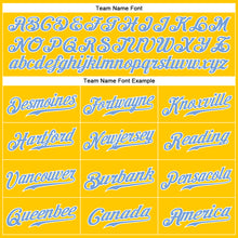 Загрузить изображение в средство просмотра галереи, Custom Gold Light Blue-White Authentic Baseball Jersey