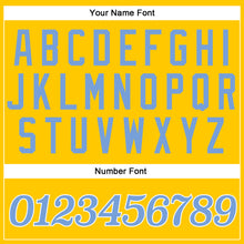 Загрузить изображение в средство просмотра галереи, Custom Gold Light Blue-White Authentic Baseball Jersey