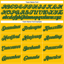 Load image into Gallery viewer, Custom Gold Hunter Green-White Authentic Throwback Basketball Jersey