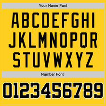 Load image into Gallery viewer, Custom Gold Black-White Authentic Throwback Basketball Jersey