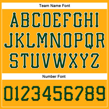 Load image into Gallery viewer, Custom Gold Green-White Stitched Adjustable Snapback Hat