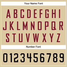 Загрузить изображение в средство просмотра галереи, Custom Sand Black-Crimson Authentic Baseball Jersey