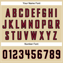 Загрузить изображение в средство просмотра галереи, Custom Sand Crimson-Black Authentic Baseball Jersey