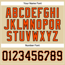 Загрузить изображение в средство просмотра галереи, Custom Sand Black-Orange Authentic Baseball Jersey