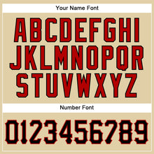 Загрузить изображение в средство просмотра галереи, Custom Sand Black-Red Authentic Baseball Jersey