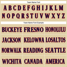 Загрузить изображение в средство просмотра галереи, Custom Sand Navy-Red Authentic Baseball Jersey