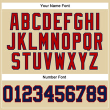 Загрузить изображение в средство просмотра галереи, Custom Sand Navy-Red Authentic Baseball Jersey