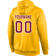 Load image into Gallery viewer, Custom Stitched Gold Crimson-White Sports Pullover Sweatshirt Hoodie