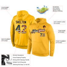Load image into Gallery viewer, Custom Stitched Gold Vintage USA Flag-Cream Sports Pullover Sweatshirt Hoodie