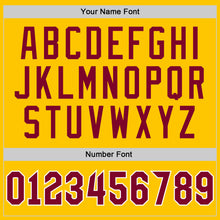 Laden Sie das Bild in den Galerie-Viewer, Custom Gold Maroon-White Performance T-Shirt