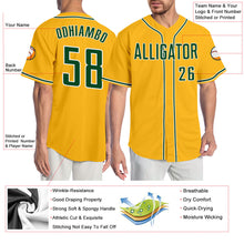 Laden Sie das Bild in den Galerie-Viewer, Custom Gold Green-White Authentic Baseball Jersey