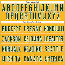 Laden Sie das Bild in den Galerie-Viewer, Custom Gold Green-White Authentic Baseball Jersey