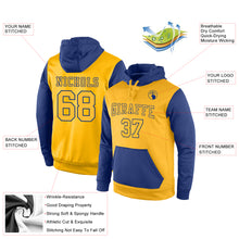 Load image into Gallery viewer, Custom Stitched Gold Gold-Royal Sports Pullover Sweatshirt Hoodie