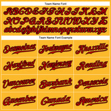 Charger l'image dans la galerie, Custom Gold Red-Black Authentic Baseball Jersey