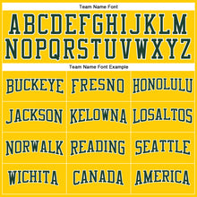 Load image into Gallery viewer, Custom Gold Green-White Authentic Throwback Basketball Jersey