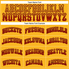 Загрузить изображение в средство просмотра галереи, Custom Gold Red-Black Authentic Drift Fashion Baseball Jersey