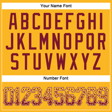 Laden Sie das Bild in den Galerie-Viewer, Custom Gold Crimson-Cream Authentic Drift Fashion Baseball Jersey