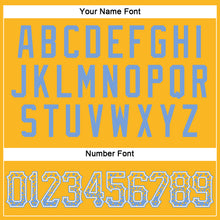 Загрузить изображение в средство просмотра галереи, Custom Gold Light Blue-White Authentic Drift Fashion Baseball Jersey