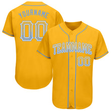 Загрузить изображение в средство просмотра галереи, Custom Gold Light Blue-White Authentic Drift Fashion Baseball Jersey