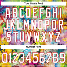 Загрузить изображение в средство просмотра галереи, Custom Scratch Graffiti Pattern White-Red 3D Authentic Basketball Jersey