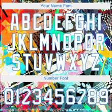 Charger l'image dans la galerie, Custom Graffiti Colored Abstract Pattern White-Light Blue 3D Authentic Baseball Jersey