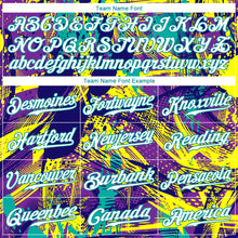 Загрузить изображение в средство просмотра галереи, Custom Graffiti Abstract Urban Pattern White-Teal 3D Authentic Baseball Jersey