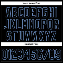 Charger l'image dans la galerie, Custom Graffiti Pattern Black-Light Blue 3D Authentic Baseball Jersey