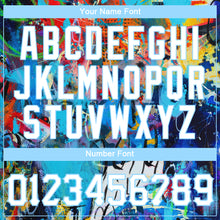 Charger l'image dans la galerie, Custom Abstract Graffiti White-Light Blue 3D Authentic Baseball Jersey