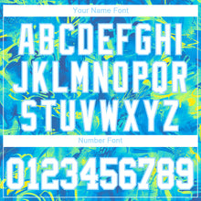 Charger l'image dans la galerie, Custom Scratch Graffiti Pattern White-Light Blue 3D Authentic Baseball Jersey