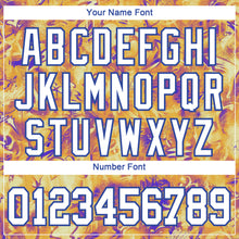 Load image into Gallery viewer, Custom Scratch Graffiti Pattern White-Royal 3D Authentic Baseball Jersey