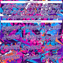Загрузить изображение в средство просмотра галереи, Custom Stitched Graffiti Pattern Purple-White 3D Sports Pullover Sweatshirt Hoodie