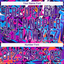 Загрузить изображение в средство просмотра галереи, Custom Stitched Graffiti Pattern Purple-White 3D Sports Pullover Sweatshirt Hoodie