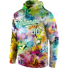 Загрузить изображение в средство просмотра галереи, Custom Stitched Graffiti Pattern White-Kelly Green 3D Sports Pullover Sweatshirt Hoodie