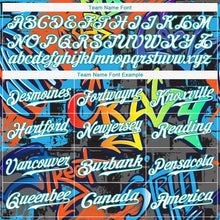 Laden Sie das Bild in den Galerie-Viewer, Custom Stitched Graffiti Pattern White-Aqua 3D Sports Pullover Sweatshirt Hoodie