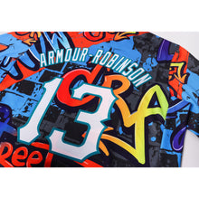 Laden Sie das Bild in den Galerie-Viewer, Custom Stitched Graffiti Pattern White-Aqua 3D Sports Pullover Sweatshirt Hoodie