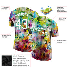 Charger l'image dans la galerie, Custom Graffiti Pattern White-Kelly Green 3D Performance T-Shirt