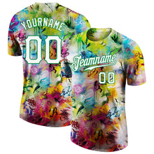 Charger l'image dans la galerie, Custom Graffiti Pattern White-Kelly Green 3D Performance T-Shirt