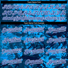 Load image into Gallery viewer, Custom Graffiti Pattern Royal-White 3D Authentic Baseball Jersey