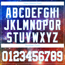 Charger l'image dans la galerie, Custom Galactic Pattern White-Light Blue 3D Authentic Baseball Jersey